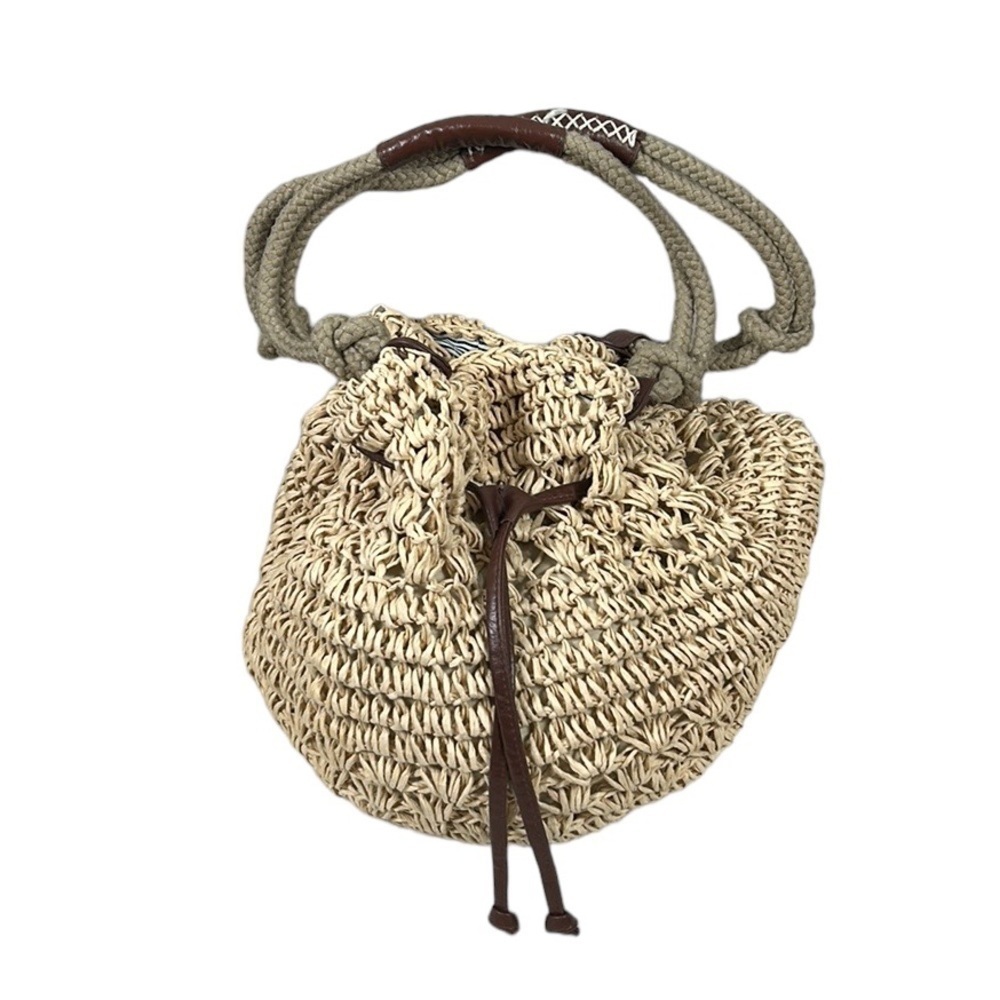 Crochet Large Straw Shoulder Bag